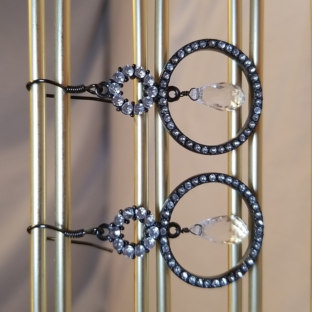Dressy Clear Jewel Earrings